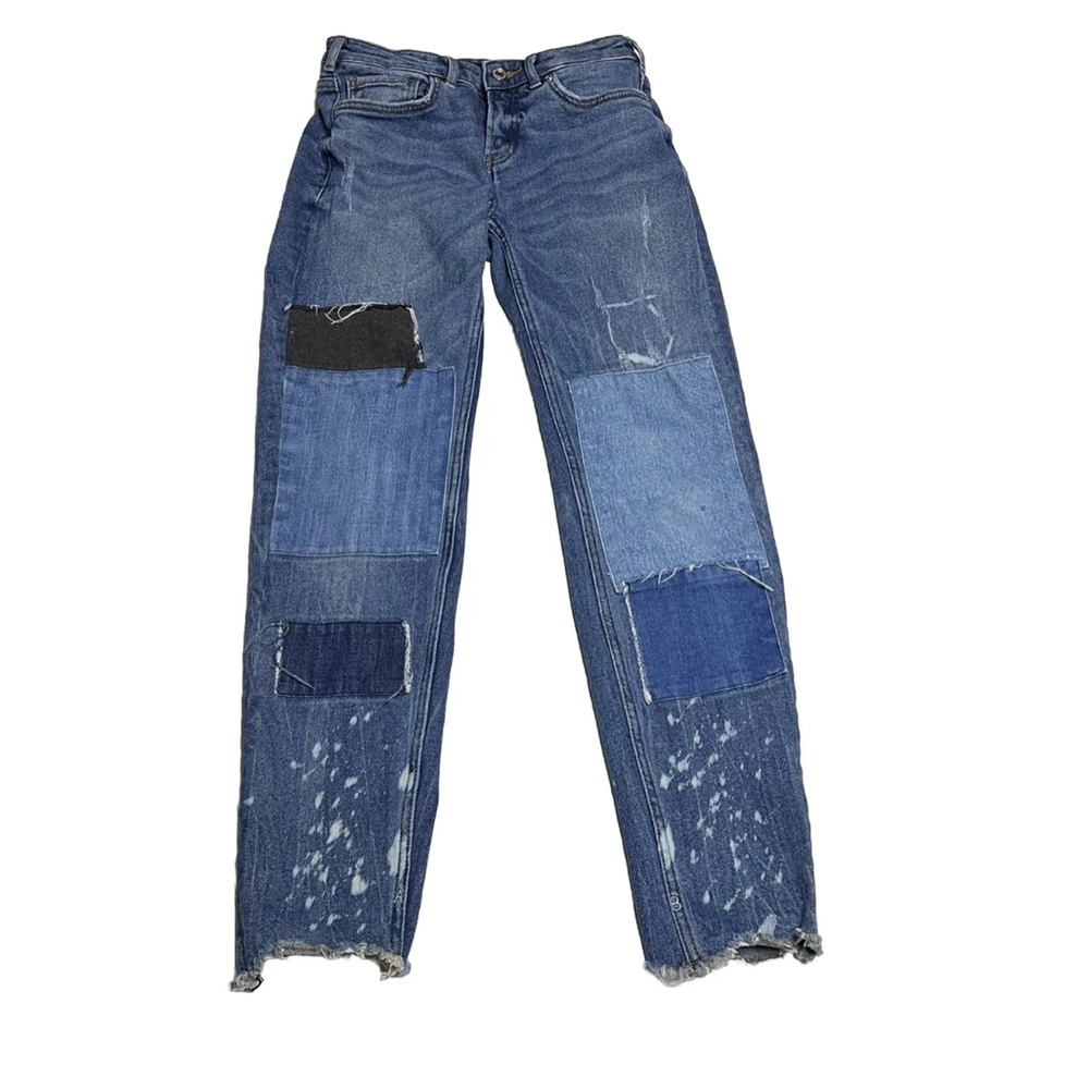 Scotch & Soda Women's The Keeper Slim Fit Patched Distressed Crop Jeans Size: 25
